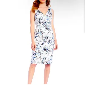 NEW ANTONIO MELANI HARPER FLORAL SATINE SHEATH DRESS