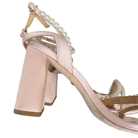 New! Badgley Feisty Pearl Block Heel