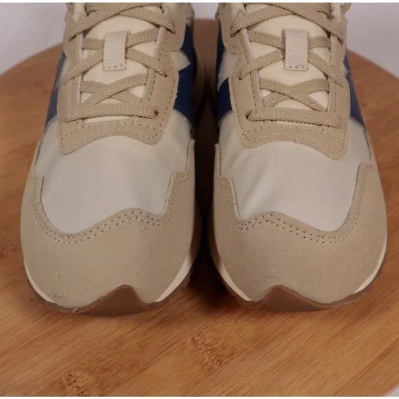 New Balance 237 Running Sneakers Shoes Men 4.5 (womens 6 equiv) tan Blue Suede