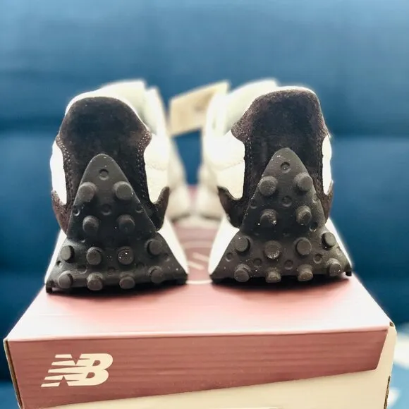 New Balance 327 Special Edition Women Sneaker Shoes White Leather Brown …