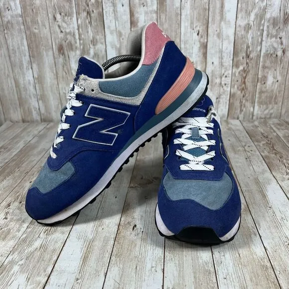 New Balance 574 Navy Natural Pink ML574GD2‎ Men Size 10
