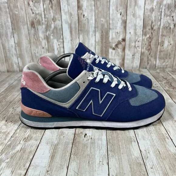 New Balance 574 Navy Natural Pink ML574GD2‎ Men Size 10