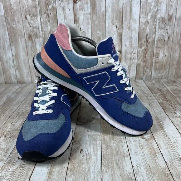 New Balance 574 Navy Natural Pink ML574GD2‎ Men Size 10