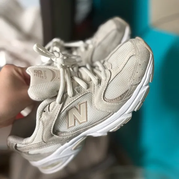 New Balance' Cream Running Shoes