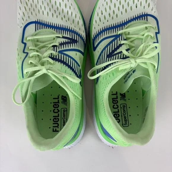 New Balance Men 11.5 D FuelCell SuperComp Pacer Running Shoes in White/Vibrant