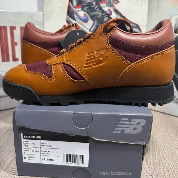 New Balance Mens 7.5, 8, 8.5 UALGSOG Rainier Low Glazed Ginger/Crimson Sneaker