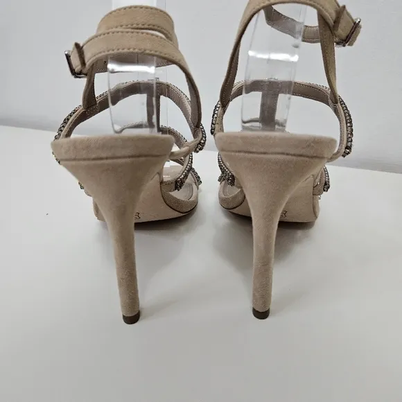 NEW Donald Pliner Winona Strappy Sandals 7.5 Crystal Stiletto Heel Weeding Party