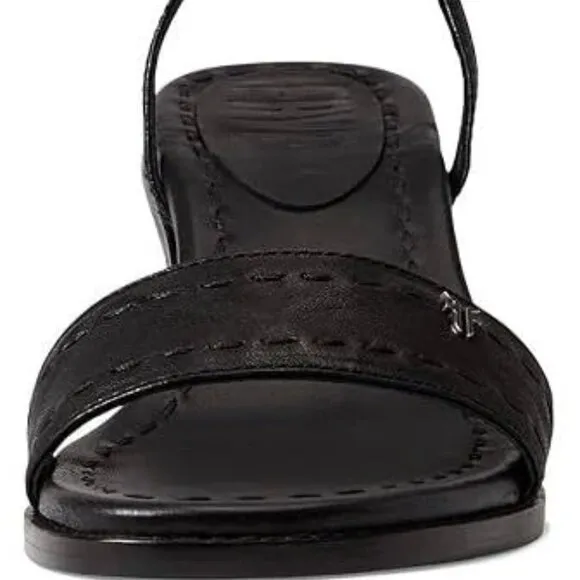 NEW FRYE Leather Estelle Ankle Tie Sandals black for women 567mn
