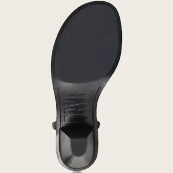 NEW FRYE Leather Estelle Ankle Tie Sandals black for women 567mn