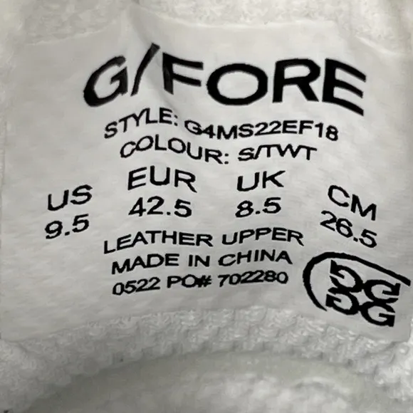 New G/Fore Quarter G Gallivanter Men Size 9.5 White Pink Navy Blue Golf Shoes G4