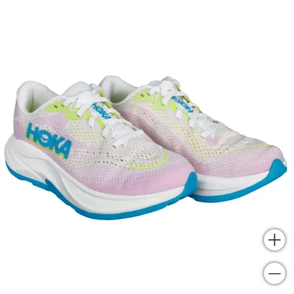 New!! HOKA Women's Girls Running Shoes Rincon 4 Shoes - Frost/Pink Size 8.5 NIB!