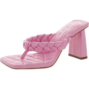NEW Jessica Simpson Block Heel Thong Sandal Slide Braided Zaliye Barbie Pink 6.5