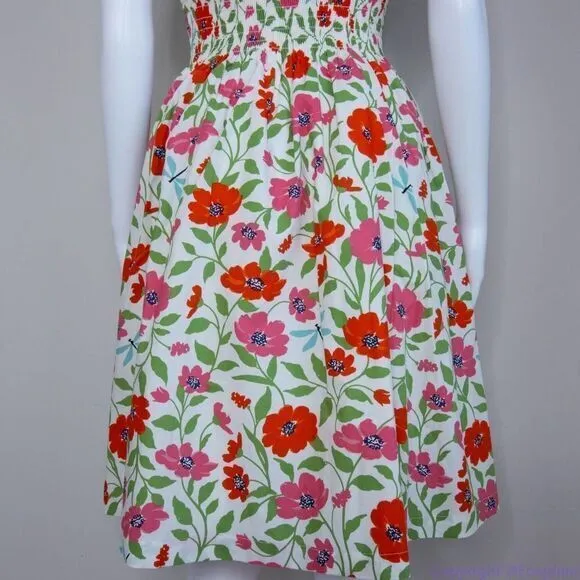 NEW kate spade Bold garden blooms Blaire‎ cotton dress, Cream, Size 4