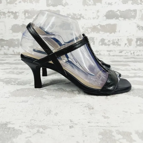 NEW Naturalizer Skylar Black Summer Evening Heeled Sandals O317