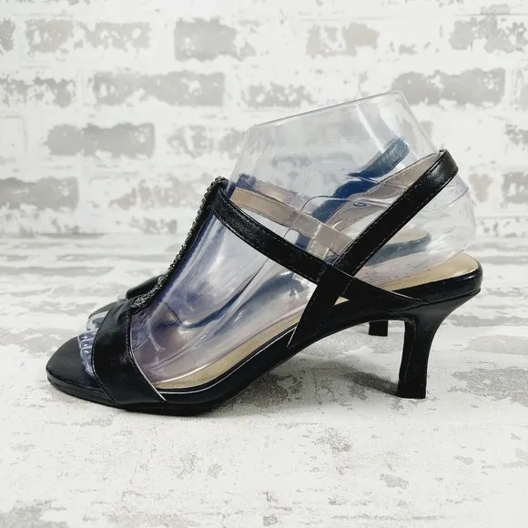 NEW Naturalizer Skylar Black Summer Evening Heeled Sandals O317