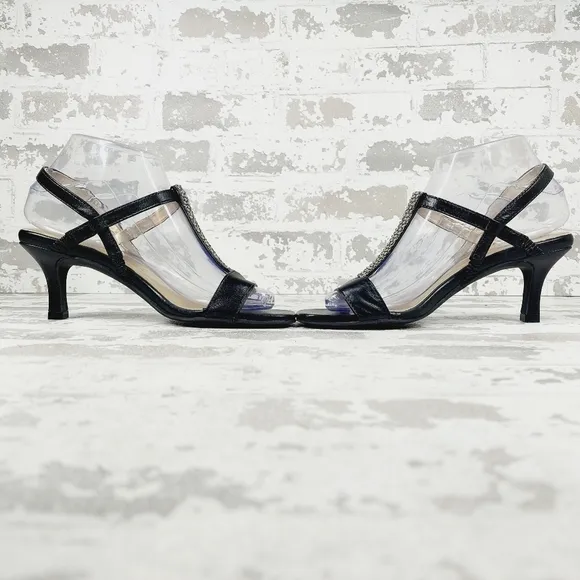 NEW Naturalizer Skylar Black Summer Evening Heeled Sandals O317