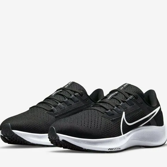 NEW Nike WMNS Air Zoom Pegasus 38 CW7358-002 Women Running Shoes Black/White 7
