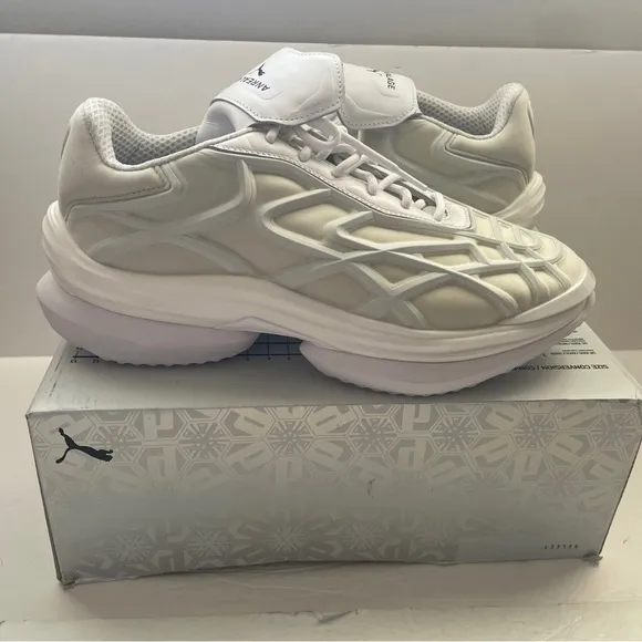 New Puma Anrealage Variant Nitro Mens 10.5  White Sneakers Casual Shoes 38768001