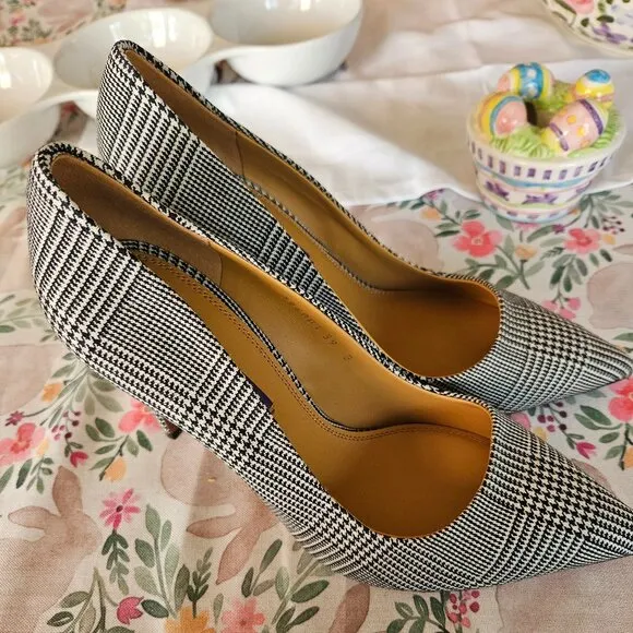 New Ralph Lauren Celia Glen Plaid Pumps
