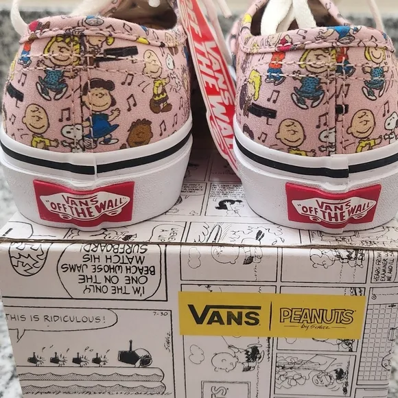 NEW RARE HTF Vans Peanuts Dance Party Shoes Girl Pink Sz 13 Snoopy Charlie Brown