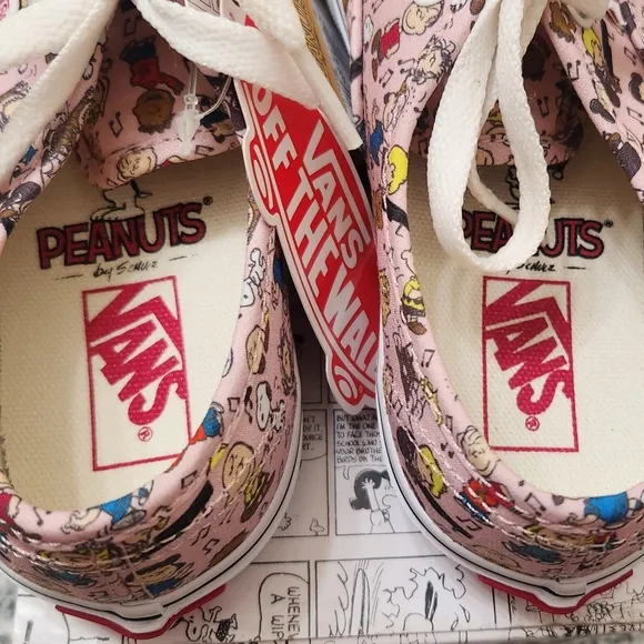 NEW RARE HTF Vans Peanuts Dance Party Shoes Girl Pink Sz 13 Snoopy Charlie Brown
