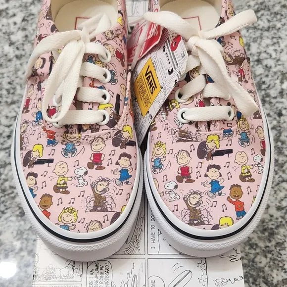 NEW RARE HTF Vans Peanuts Dance Party Shoes Girl Pink Sz 13 Snoopy Charlie Brown