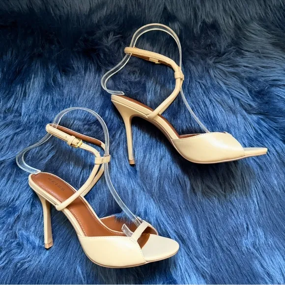 New! REISS Harper Strappy Heels Sandals in Buscuit Nude