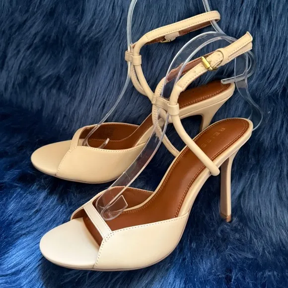 New! REISS Harper Strappy Heels Sandals in Buscuit Nude