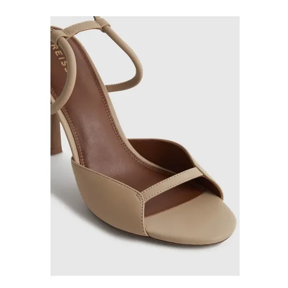 New! REISS Harper Strappy Heels Sandals in Buscuit Nude