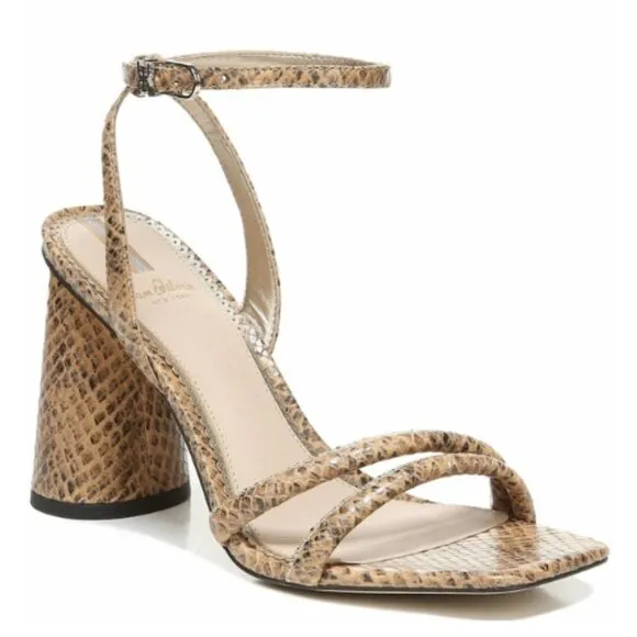 NEW Sam Edelman form Shopbop Kia Snake Embossed Leather Strappy Heeled Sandal