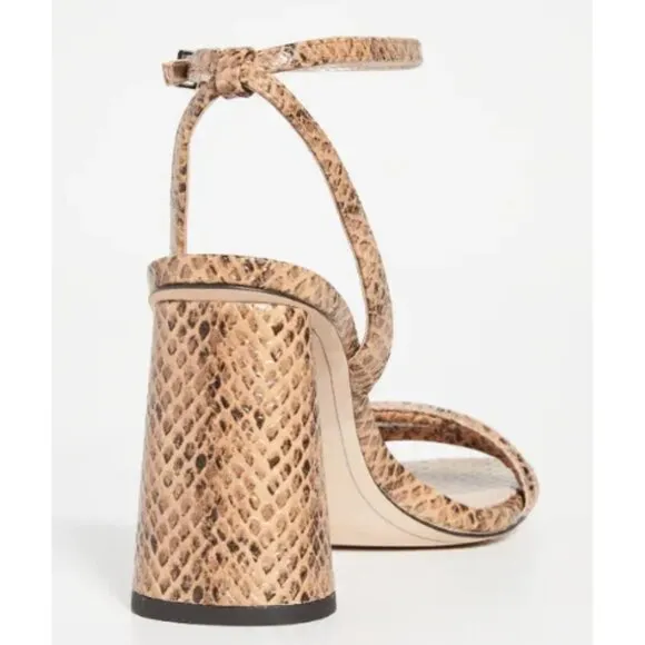 NEW Sam Edelman form Shopbop Kia Snake Embossed Leather Strappy Heeled Sandal
