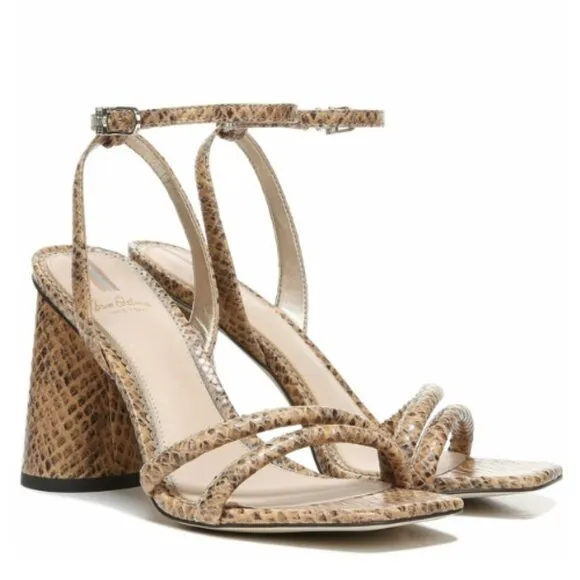 NEW Sam Edelman form Shopbop Kia Snake Embossed Leather Strappy Heeled Sandal