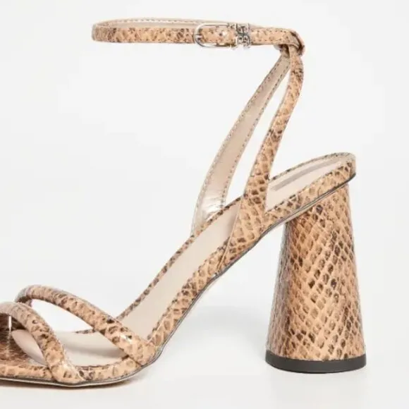 NEW Sam Edelman form Shopbop Kia Snake Embossed Leather Strappy Heeled Sandal