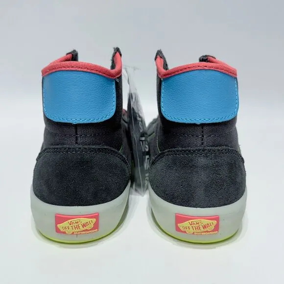 NEW! Vans Translucent Gray High Top Skateboard Shoes Sneakers Men's 8 Women 9.5