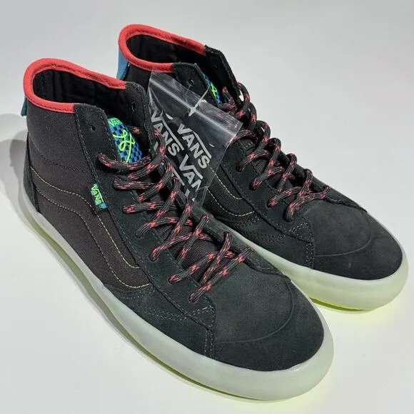 NEW! Vans Translucent Gray High Top Skateboard Shoes Sneakers Men's 8 Women 9.5