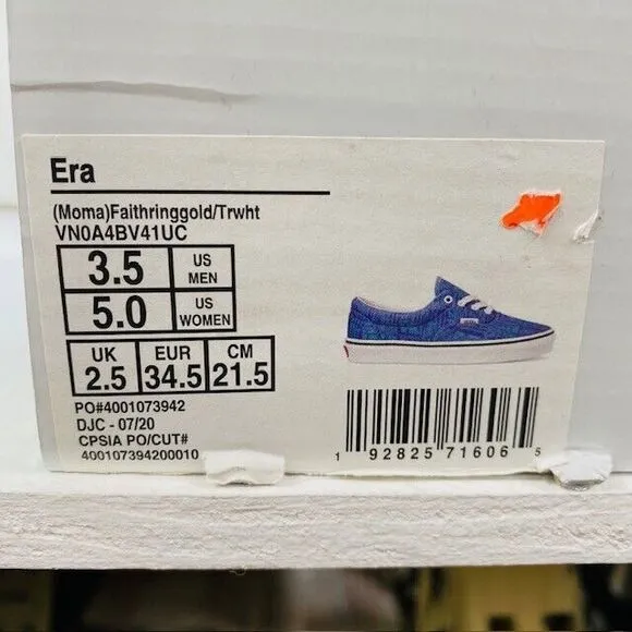 NEW Vans x MoMA Faith Ringgold Era Sneaker Skate Shoes Men 3.5 Women 5‎