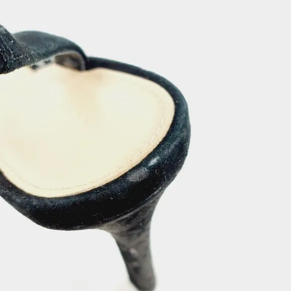 New Veronica Beard Analita Black Suede Slingback Sandals V519