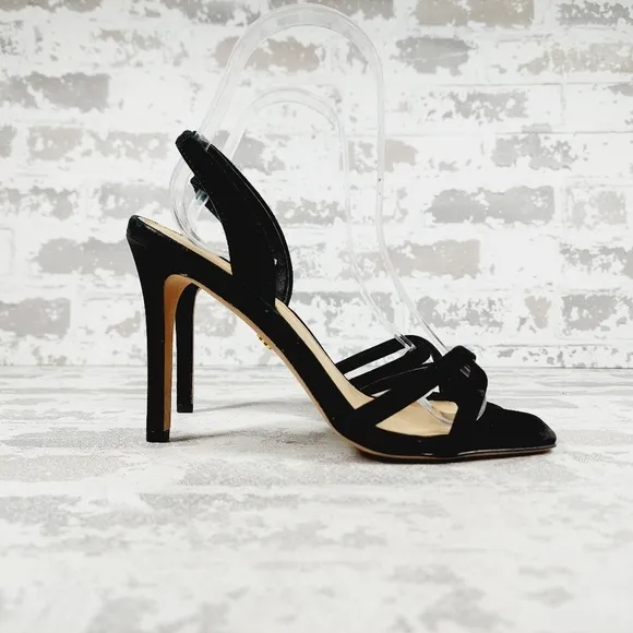 New Veronica Beard Analita Black Suede Slingback Sandals V519
