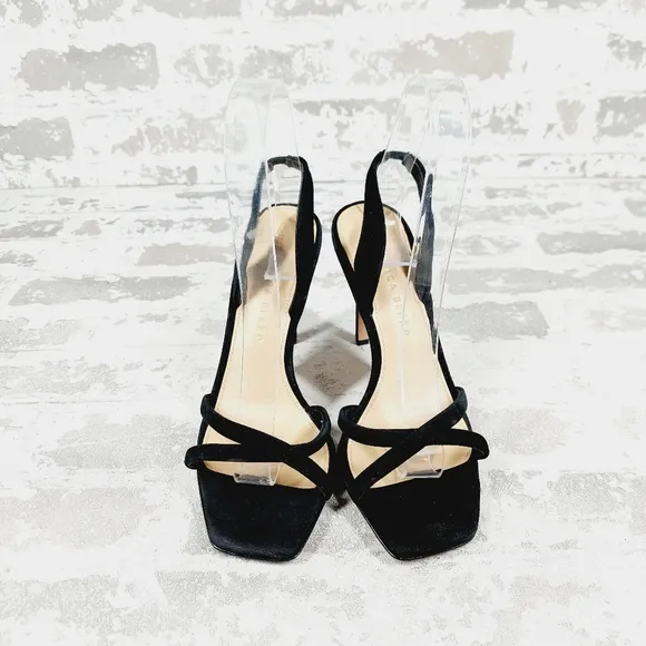 New Veronica Beard Analita Black Suede Slingback Sandals V519