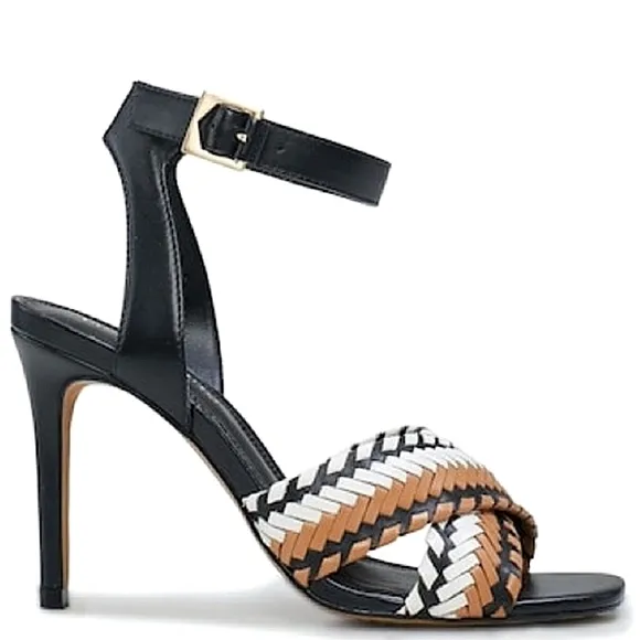 New w/o Box Vince Camuto Ambrinna Leather Ankle Strap Stiletto Dress Sandals