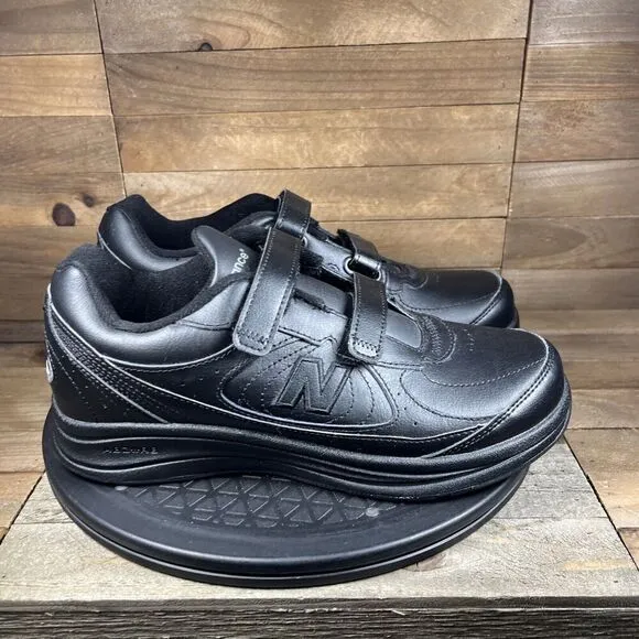 New Balance 577 Mens Size 8 D Black Casual Shoes Sneakers Leather MW577VK NWOB