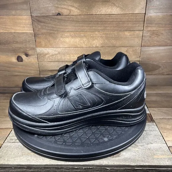 New Balance 577 Mens Size 8 D Black Casual Shoes Sneakers Leather MW577VK NWOB