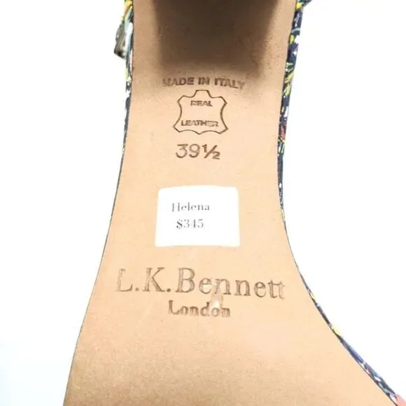 NEW L.K. BENNETT Helena Floral Ankle Wrap Leather Sandals 39.5