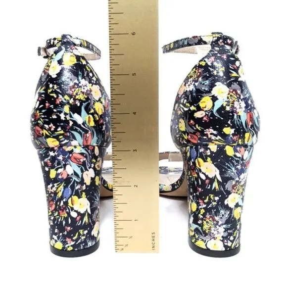 NEW L.K. BENNETT Helena Floral Ankle Wrap Leather Sandals 39.5