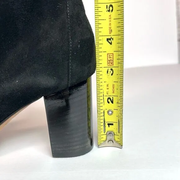 New Zero   Maria Cornejo Black Open Toe Bootie Black Suede Heels Shoes Italy 37