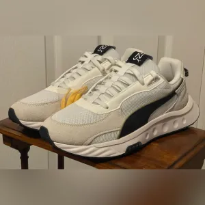 Neymar Jr PUMA Wild Rider Shoes Off White Gray Black Men Sz 9 &amp; 11 NEW