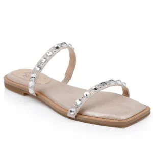 NIB Badgley Mischka Jewel Honesty Evening Flat Slide Sandals Sz 10