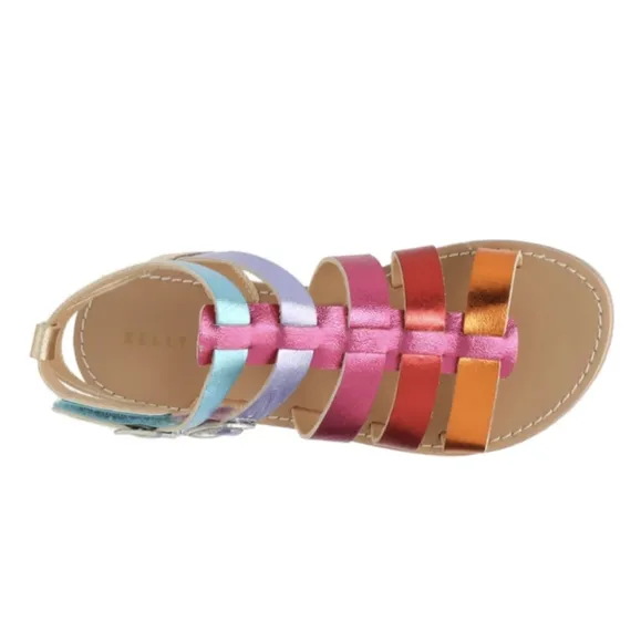 NIB Kelly &amp; Katie Chloe Gladiator Rainbow Sandal Kids Size 6