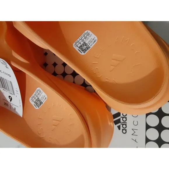 NIB Womens ADIDAS STELLA MCCARTNEY STELLA CLOG IF6073 ORANGE US W 9