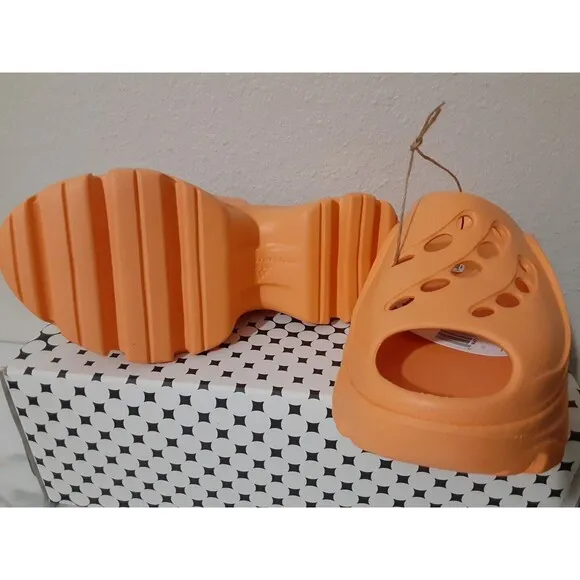 NIB Womens ADIDAS STELLA MCCARTNEY STELLA CLOG IF6073 ORANGE US W 9